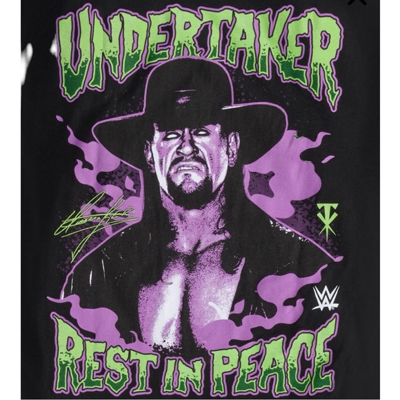 WWE Undertaker Graphic Tee Tshirt Official Wrestling Mens Black Size Medium NWT - Picture 3 of 7